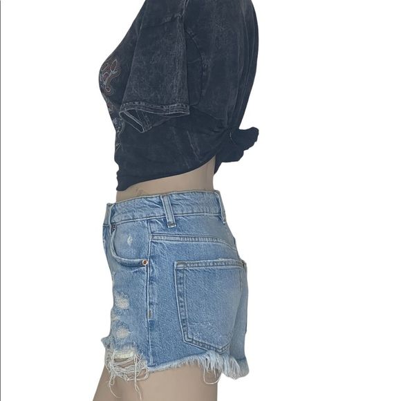 Zara sz 2 high waist denim shorts - Picture 4 of 16